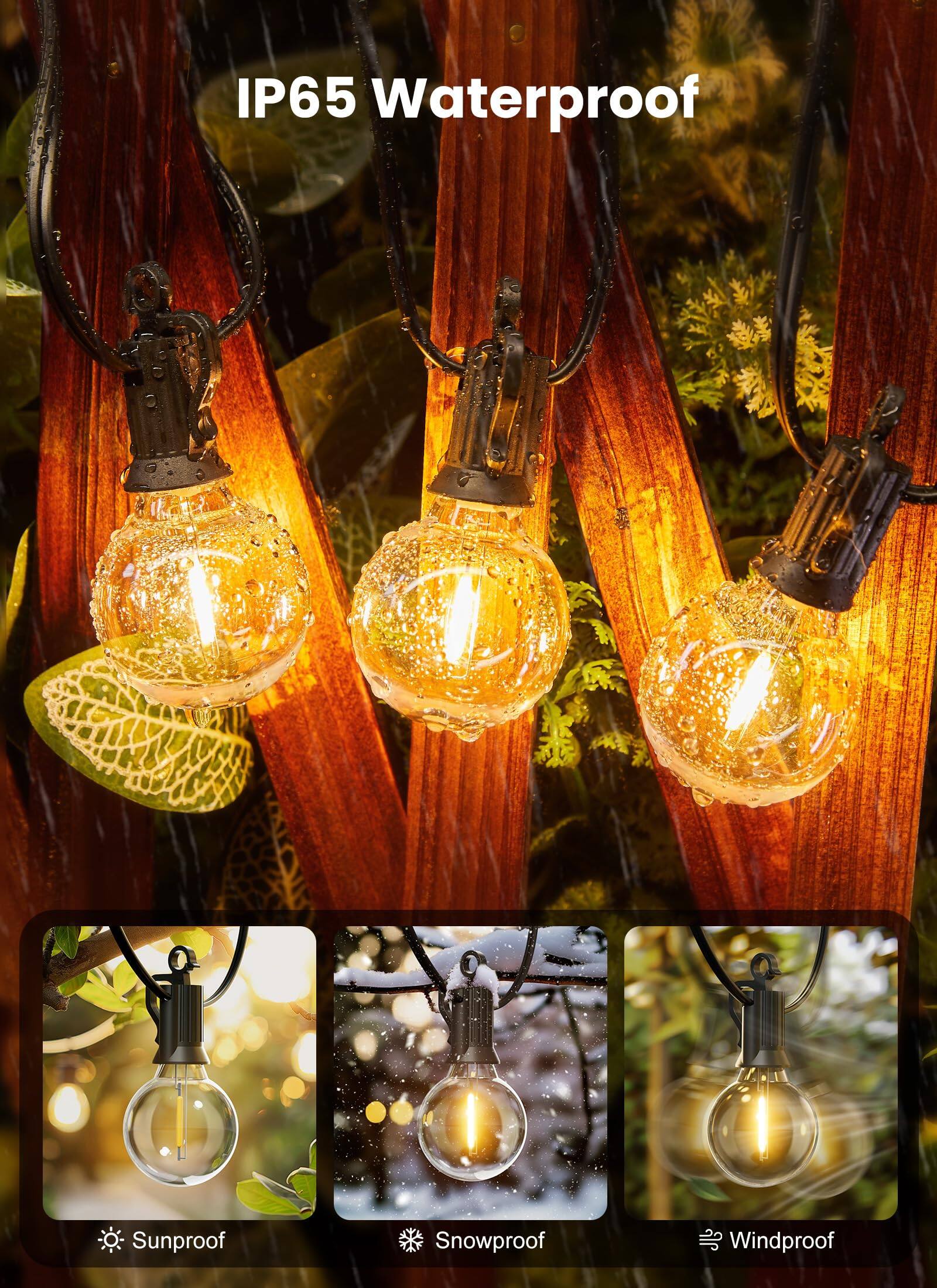 IP65 Waterproof  
Sunproof  
Snowproof  
Windproof