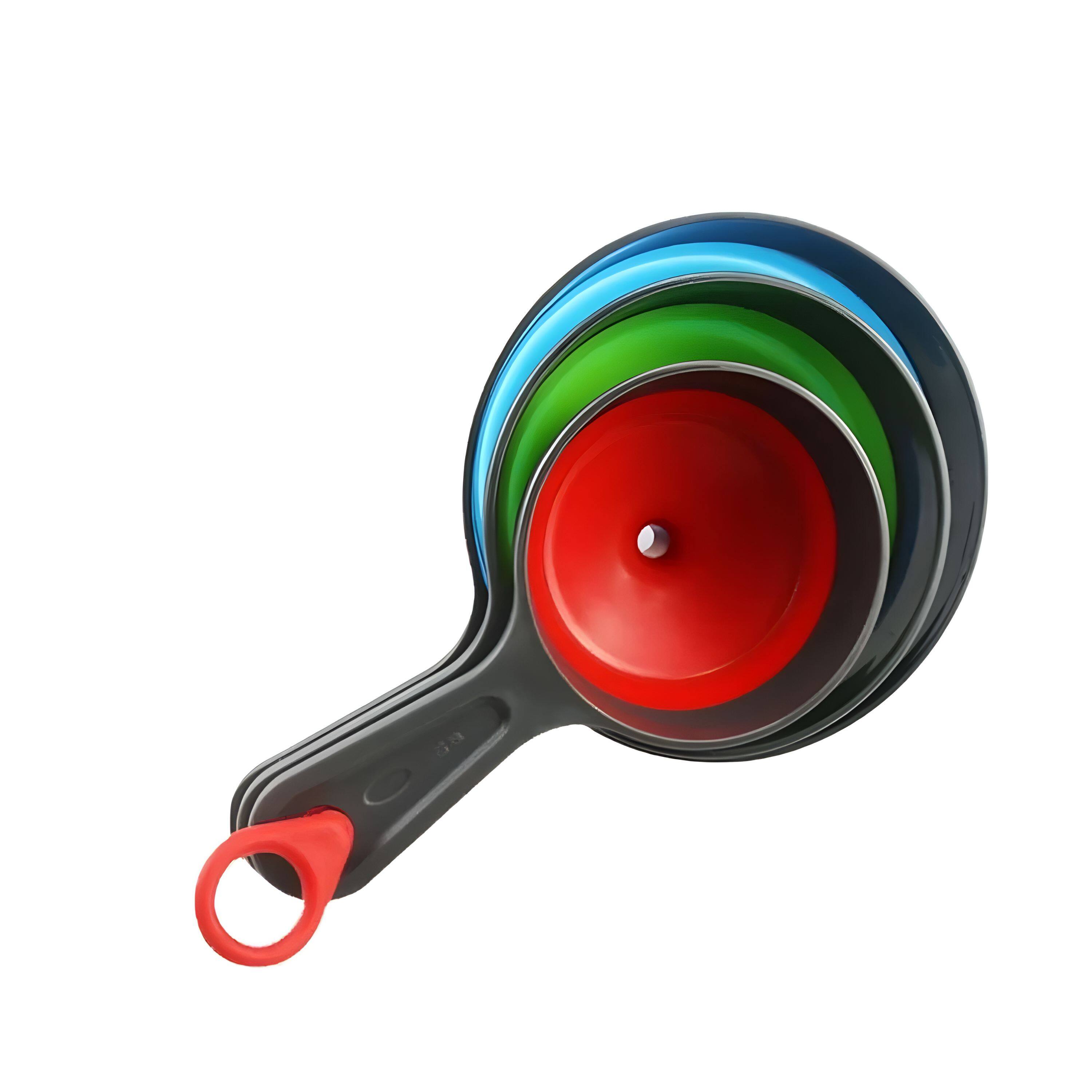 Angle. Kitcheniva - Collapsible Kitchen Canning Funnels 3 Pcs - Multicolor.