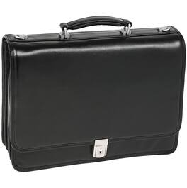 McKleinUSA - Leather Laptop Briefcase River North Business Messenger Bag 43555 - Black