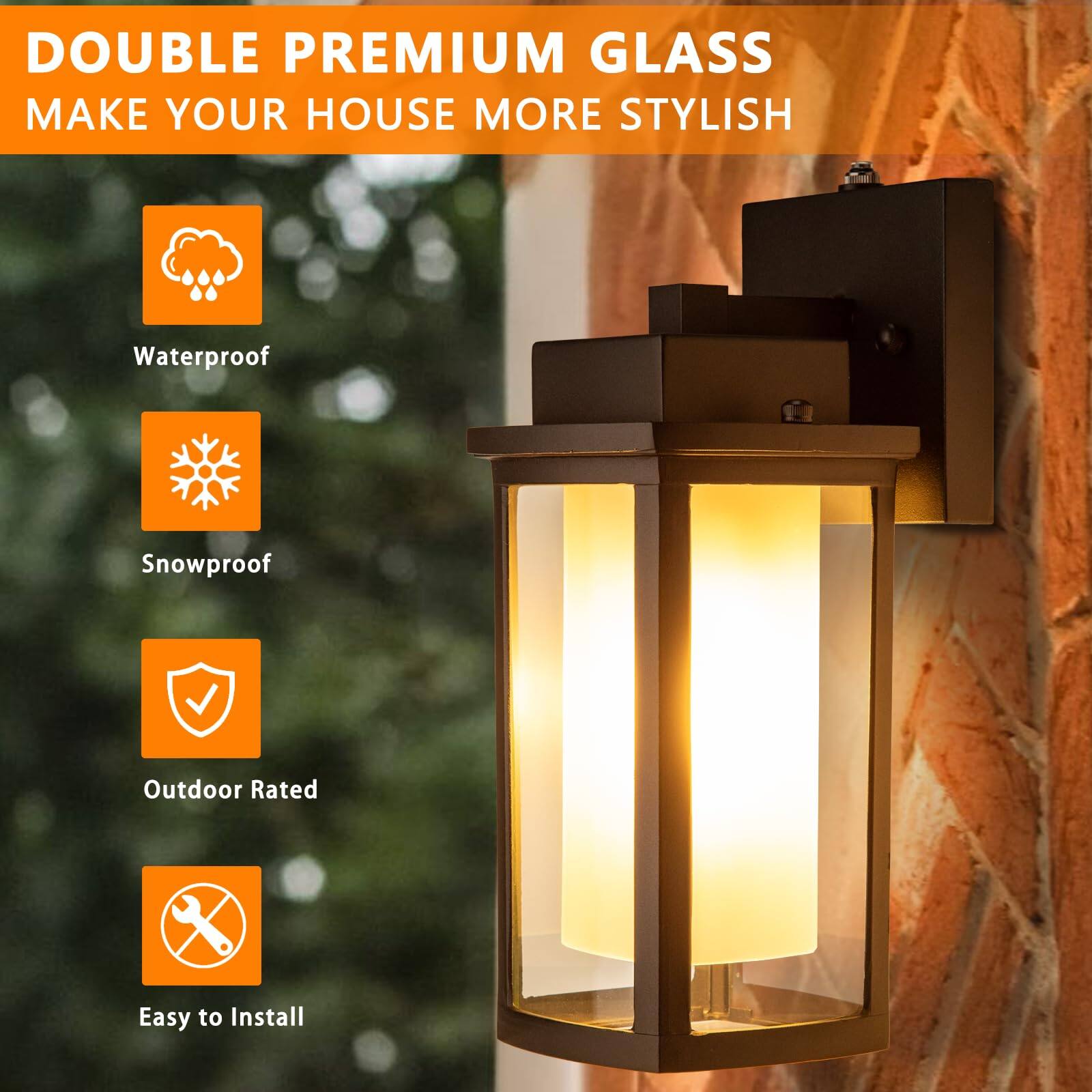 DOUBLE PREMIUM GLASS  
MAKE YOUR HOUSE MORE STYLISH  

- Waterproof  
- Snowproof  
- Outdoor Rated  
- Easy to Install
