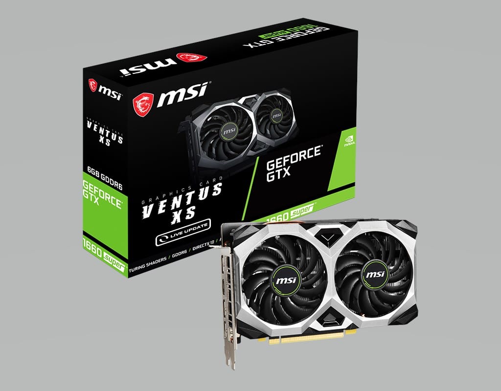 MSI - NVIDIA GeForce GTX 1660 Super Ventus XS OC 6GB GDDR6 PCI Express 3.0 Graphics Card - Black - Front_Zoom