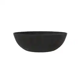 Loheer - 67 Solid Surface Freestanding Soaking Bathtub with Acrylic Shelf - Matte Black