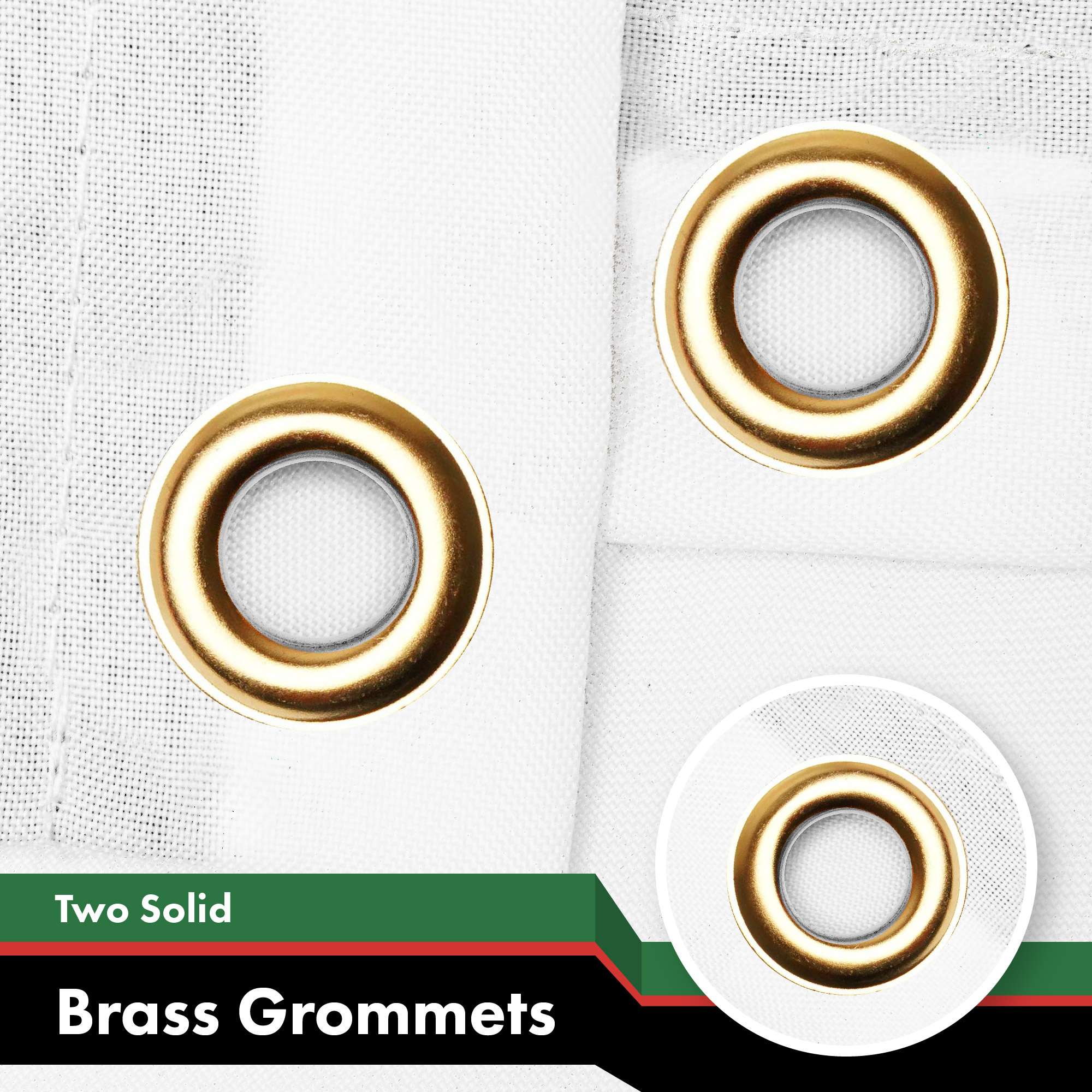 Two Solid Brass Grommets