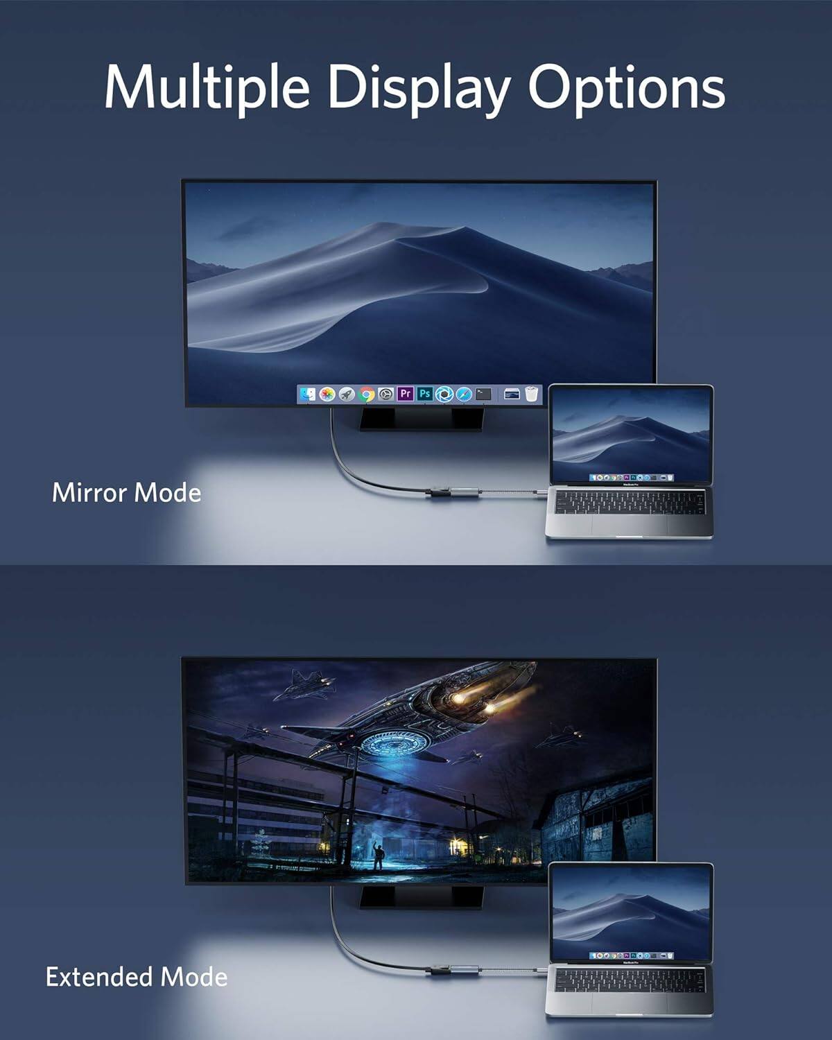 Multiple Display Options

Mirror Mode

Extended Mode