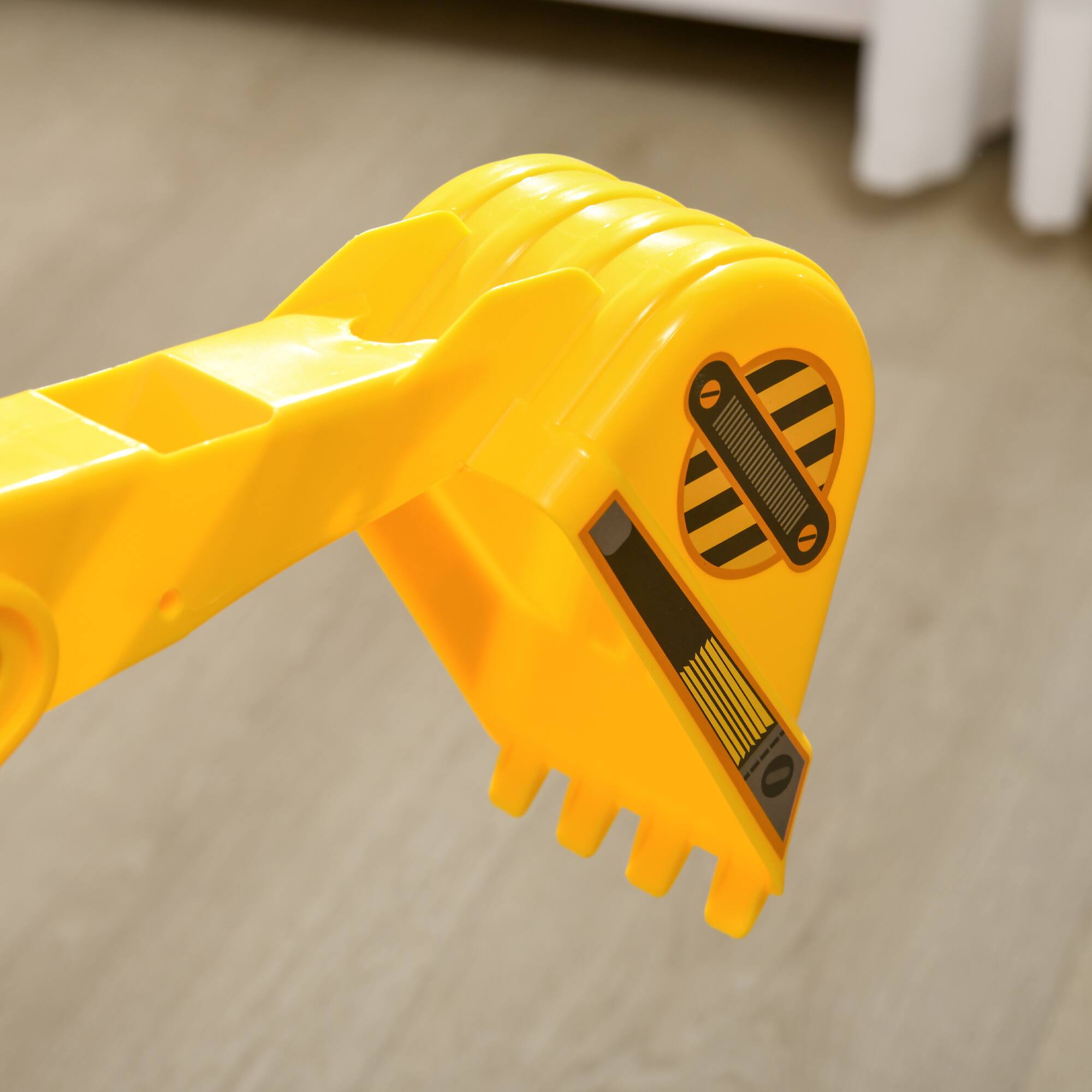 Alt View 4. Qaba - ide On Excavator, Tractors Digger, Movable Scooter Walker, Pretend Play, Basket Storage.