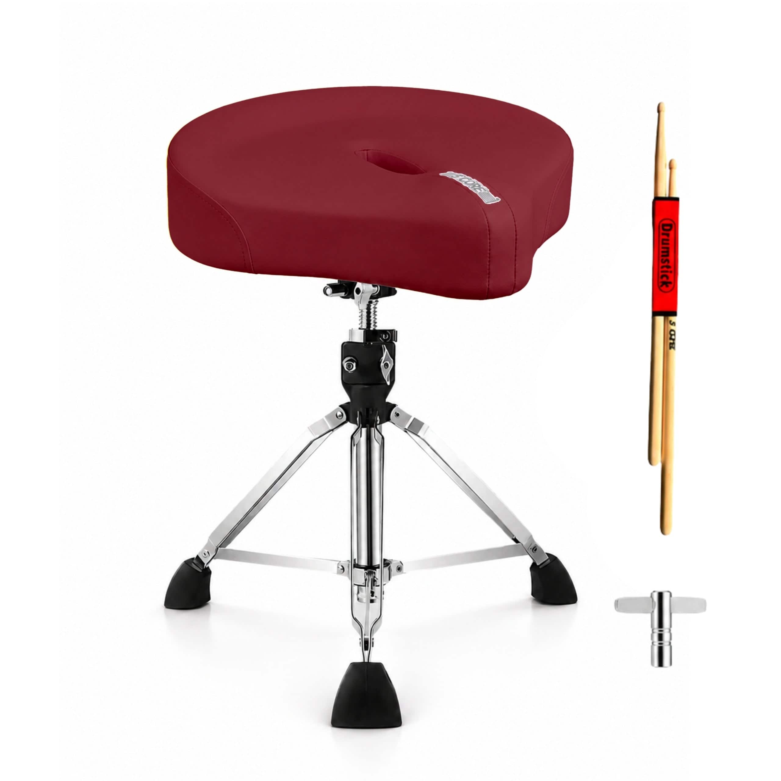 "5 CORE - Drum Throne w 4.5"" Padded Stool Adjustable Drummer Chair - Cherry" price history on PriceWatchPro