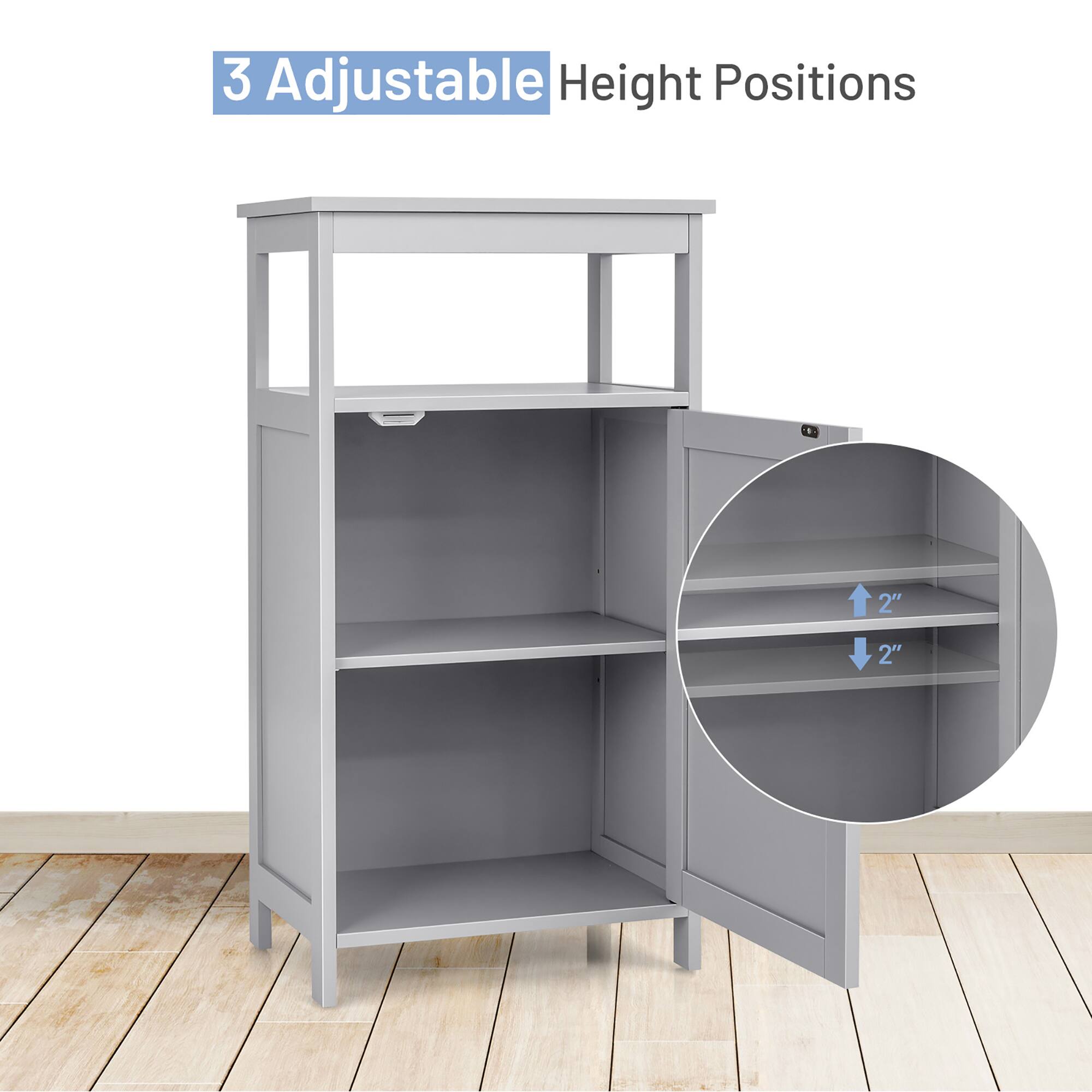 3 Adjustable Height Positions  
2"  
2"