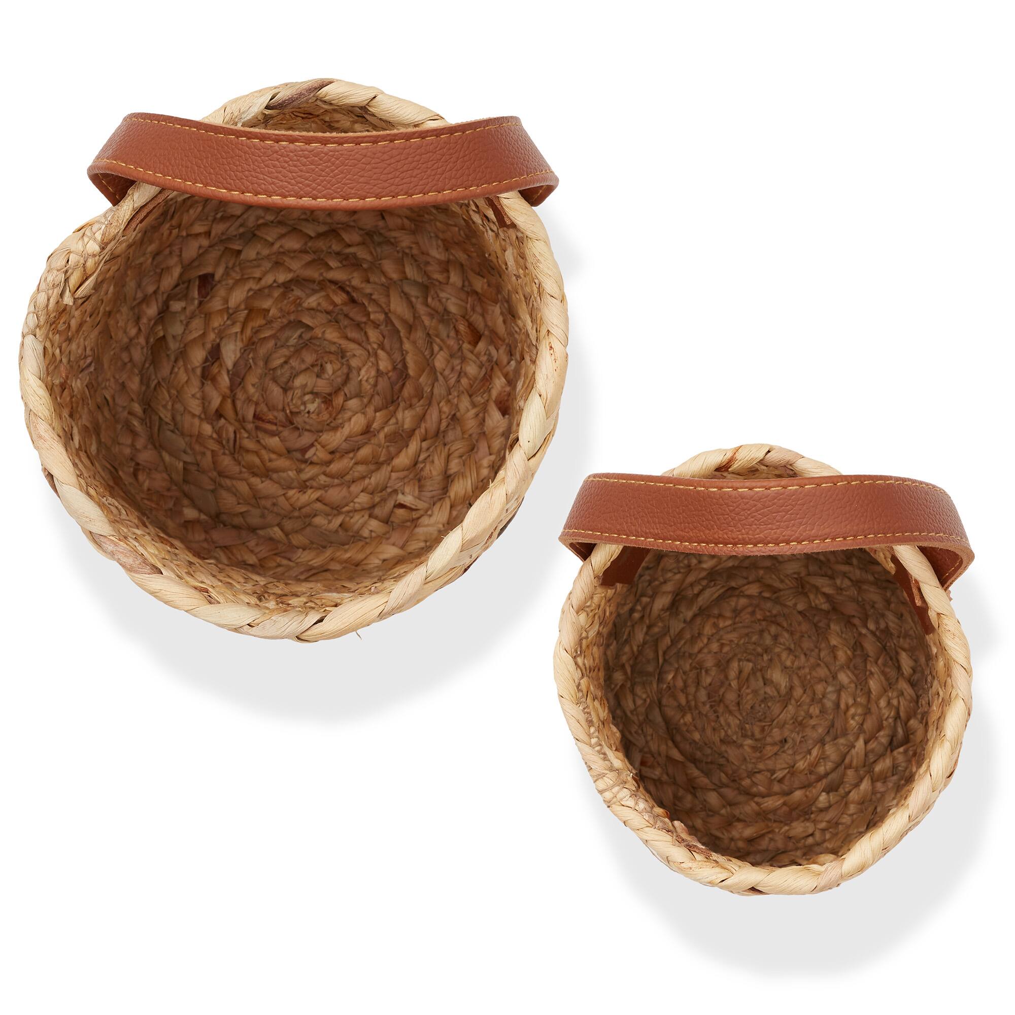 Alt View 5. Casafield - 2pk Wall Hanging Baskets - Natural Hyacinth Plant and Flower Pots - Natural.