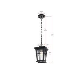 Elegant Lighting - Bodine 7 inch Outdoor Pendant - Black