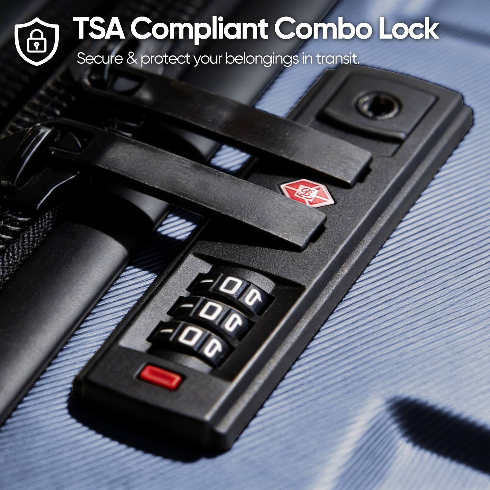 9 TSA Compliant Combo Lock Secure & protect your belongings in transit.