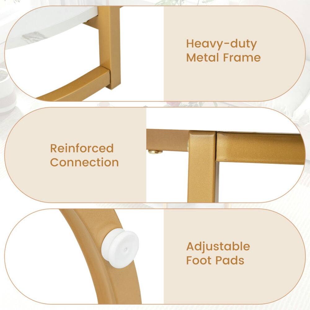 Heavy-duty Metal Frame  
Reinforced Connection  
Adjustable Foot Pads