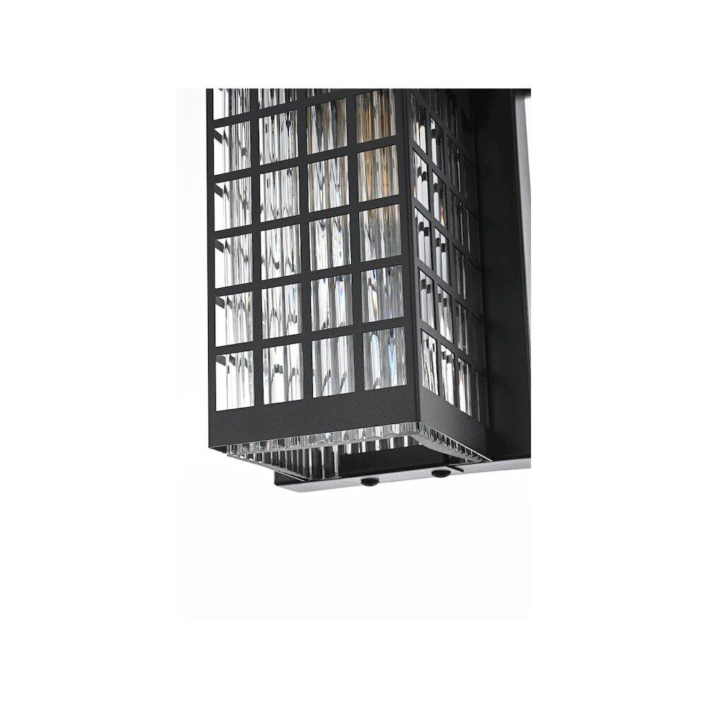 Alt View 1. Elegant Lighting - Palmer 7 inch Outdoor Pendant in Black - Black.