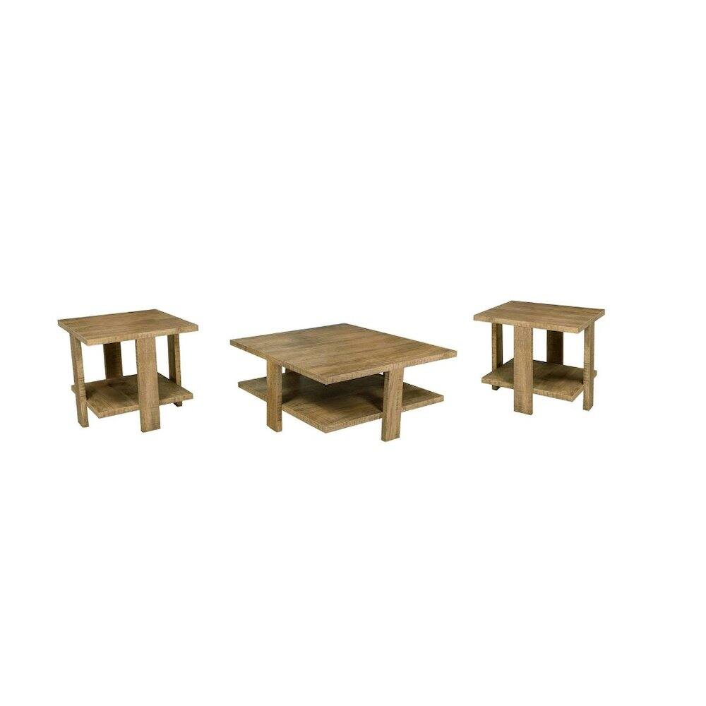 Coaster Co. of America - Dawn 3-piece Round Coffee and End Table Set Mango Brown - Green