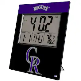 Keyscaper - Colorado Rockies Digital Desk Clock - Multicolor