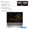 16" Display
16GB RAM
AMD Ryzen 5
AMD Radeon Graphics
512GB SSD
Windows 11 Pro
