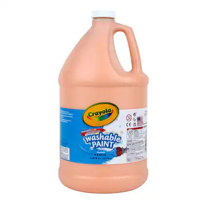 Crayola Washable Paint, Peach, 128 fl oz (3.79L)
