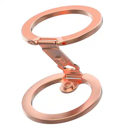 Front. UUCOVER - Dual-Sided Metal Magnetic Phone Ring Holder Kickstand Car Mount Foldable Grip Stand Compatible with MagSafe Adjustable - Rosegold.