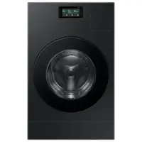 Samsung - 5.3 cu. ft. Bespoke AI Ventless Smart All-In-One Front Load Washer/Electric Dryer Combo with Ventless Heat Pump - Brushed Black - Front_Zoom