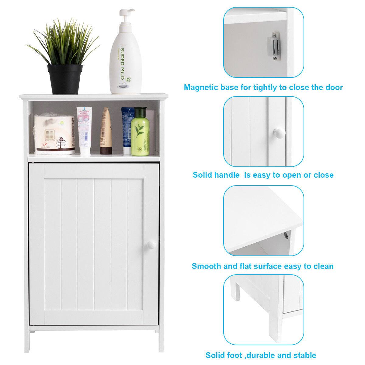 SUPER MILD : Magnetic base for tightly to close the door. Solid handle is easy to open or close. Smooth and flat surface easy to clean. Solid foot, durable and stable.