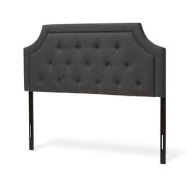 Baxton Studio - Mars Modern and Contemporary Fabric Full Size Headboard - Dark Gray