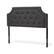 Front. Baxton Studio - Mars Modern and Contemporary Fabric Full Size Headboard - Dark Grey.