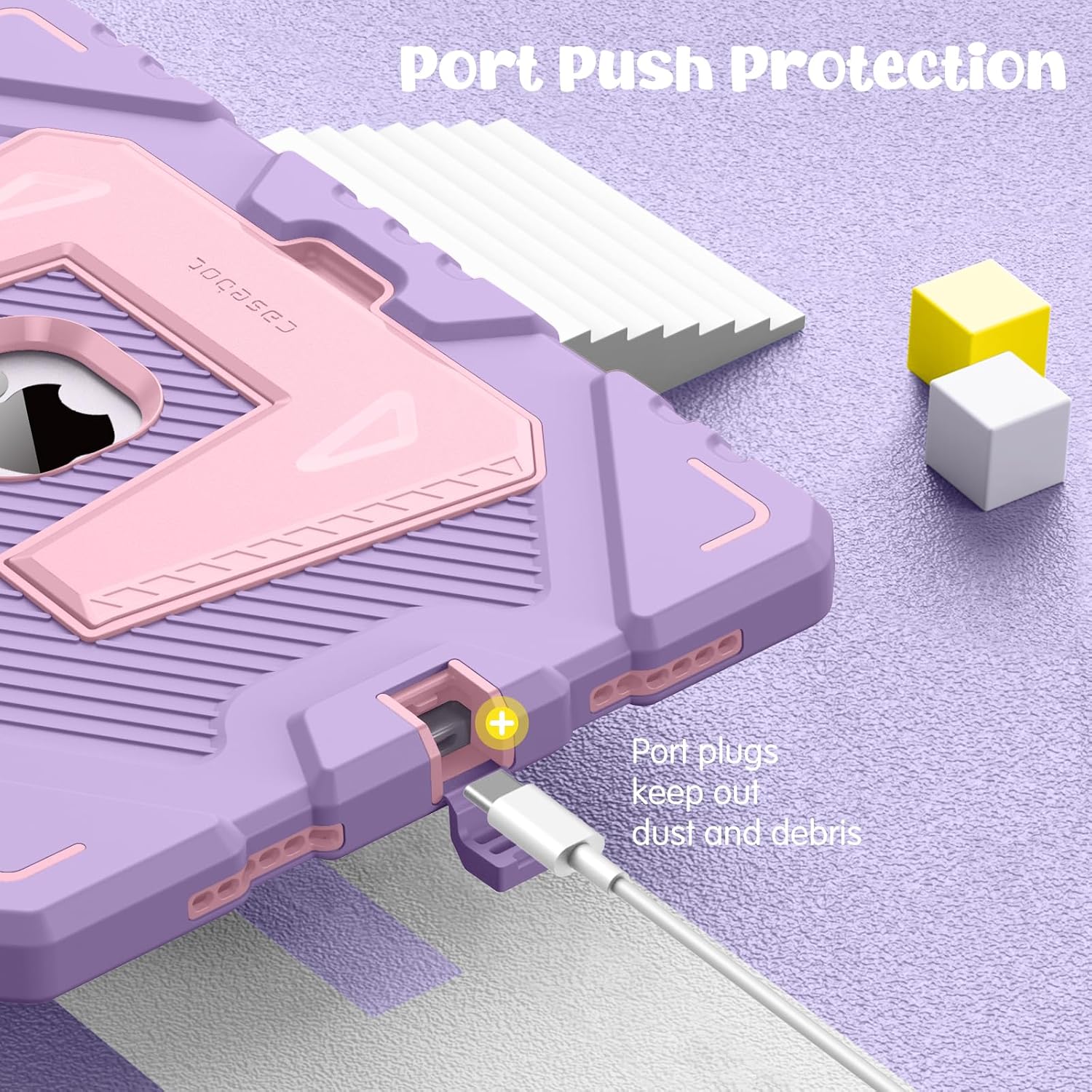 4
Caseboc
Port Push Protection
Port plugs keep out dust and debris