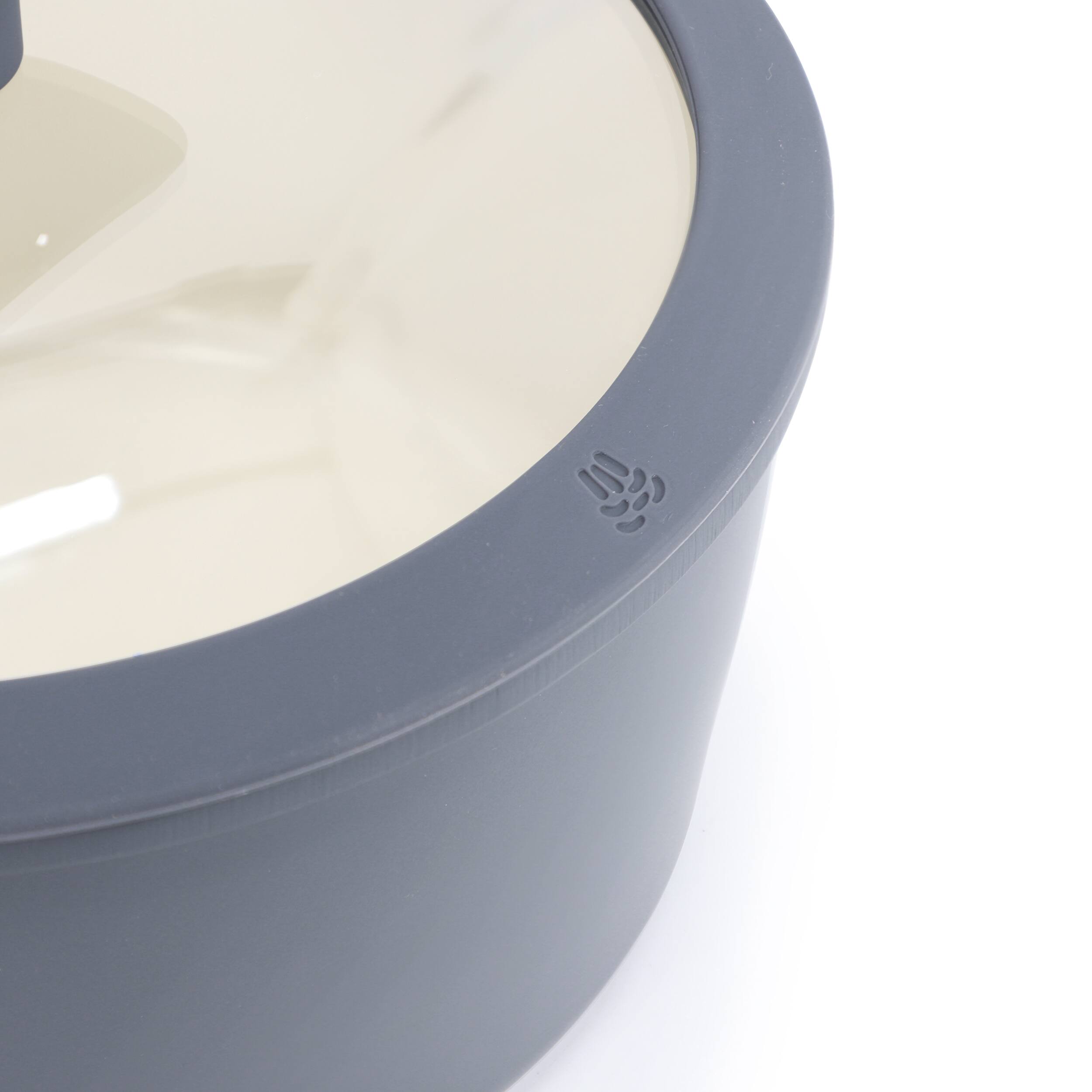 Alt View 2. Oster - Oster Rooney 2 Quart Ceramic Nonstick Aluminum Saucepan in Gray with Lid - Grey.