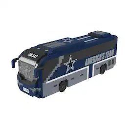 Forever Collectibles - Dallas Cowboys NFL BRXLZ Team Bus 1236-Piece Building Block Set - Gray