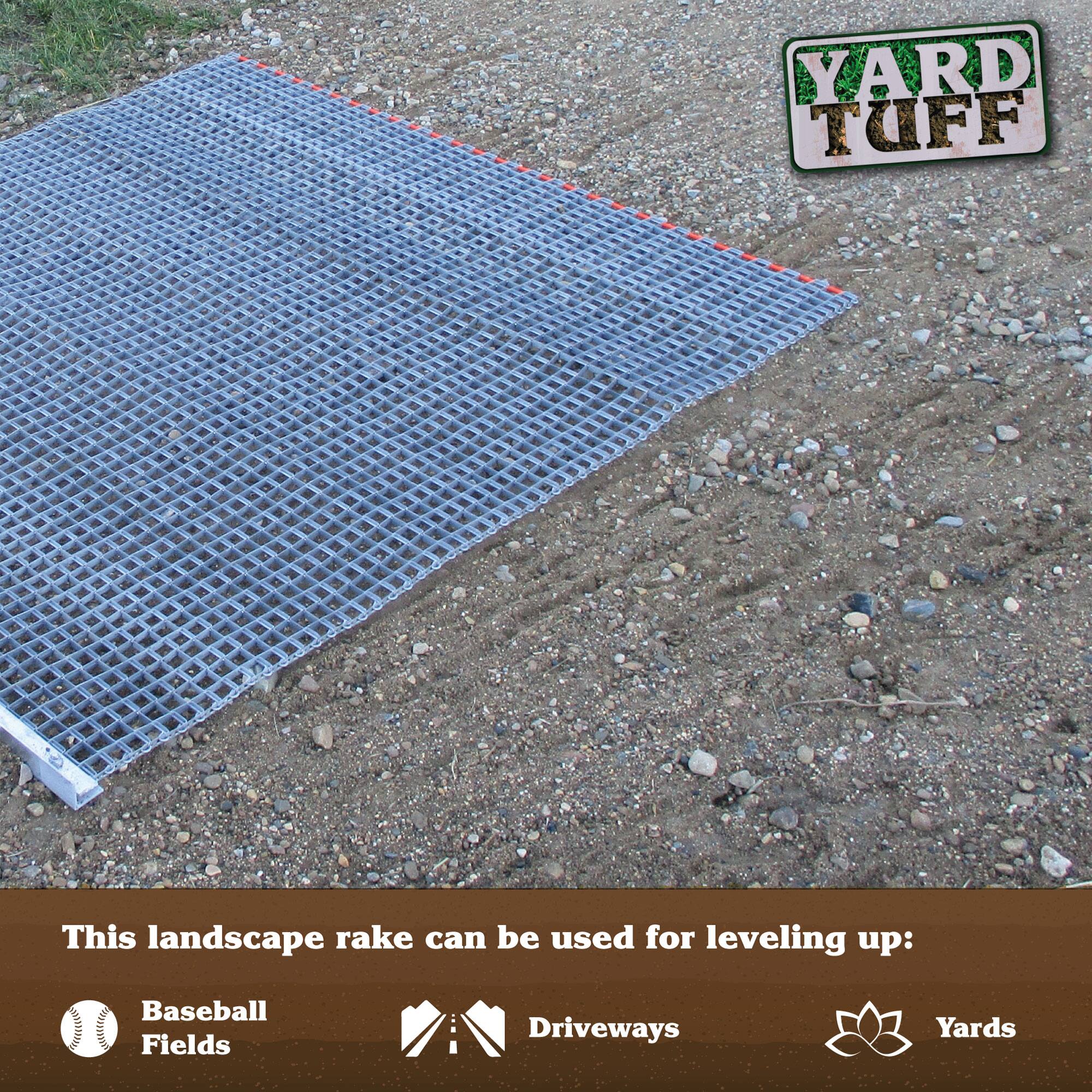 YARD TUFF

This landscape rake can be used for leveling up:
- Baseball Fields
- Driveways
- Yards
