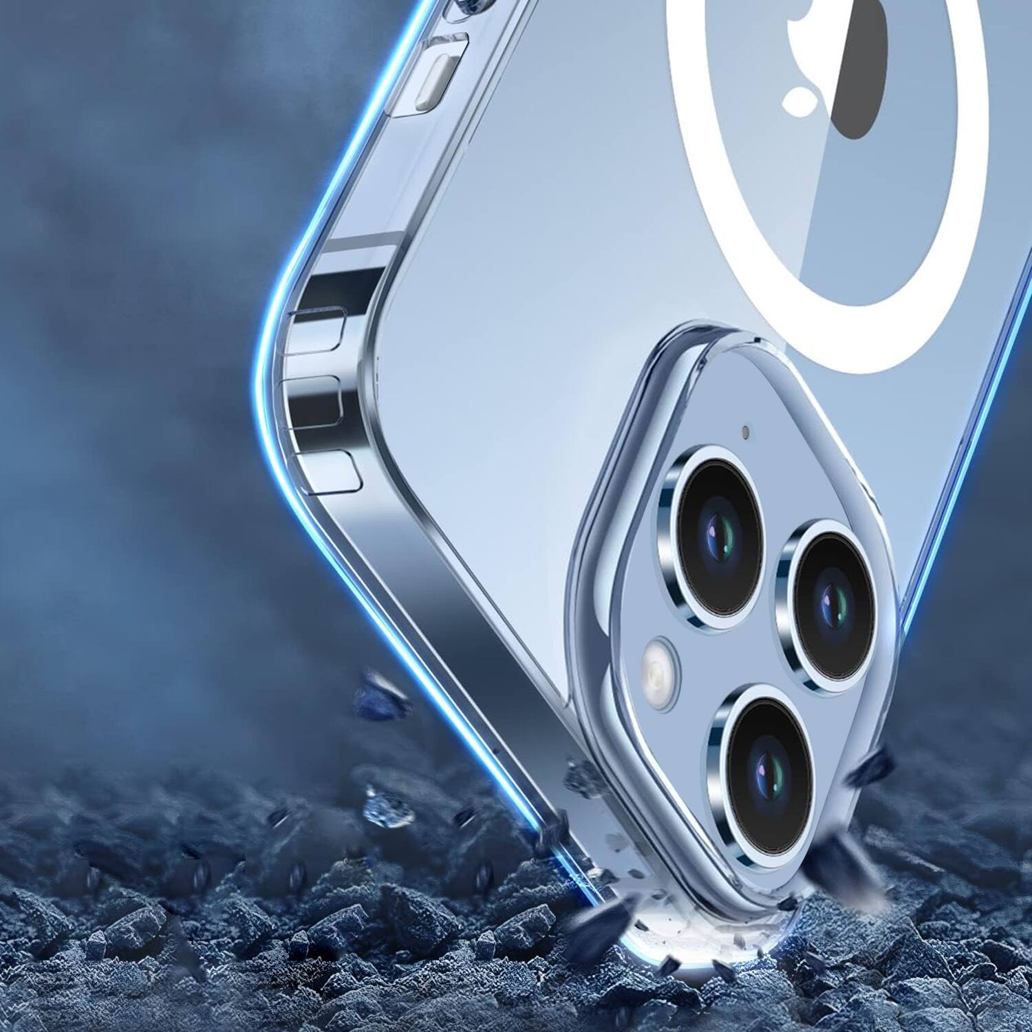 Alt View 1. SaharaCase - Venture Series Case Compatible with Magsafe Case for iPhone 15 Pro Max - Clear - Clear.