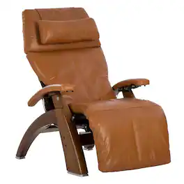 Human Touch - Perfect Chair PC-610 Omni-Motion Power Zero Gravity Recliner with Independent Back & Leg Adjustments - Walnut / Saddle Premium Leather / Supreme