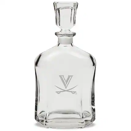 Front. Jardine - Virginia Cavaliers 23.75oz. Crystal Whiskey Decanter - Multicolor.