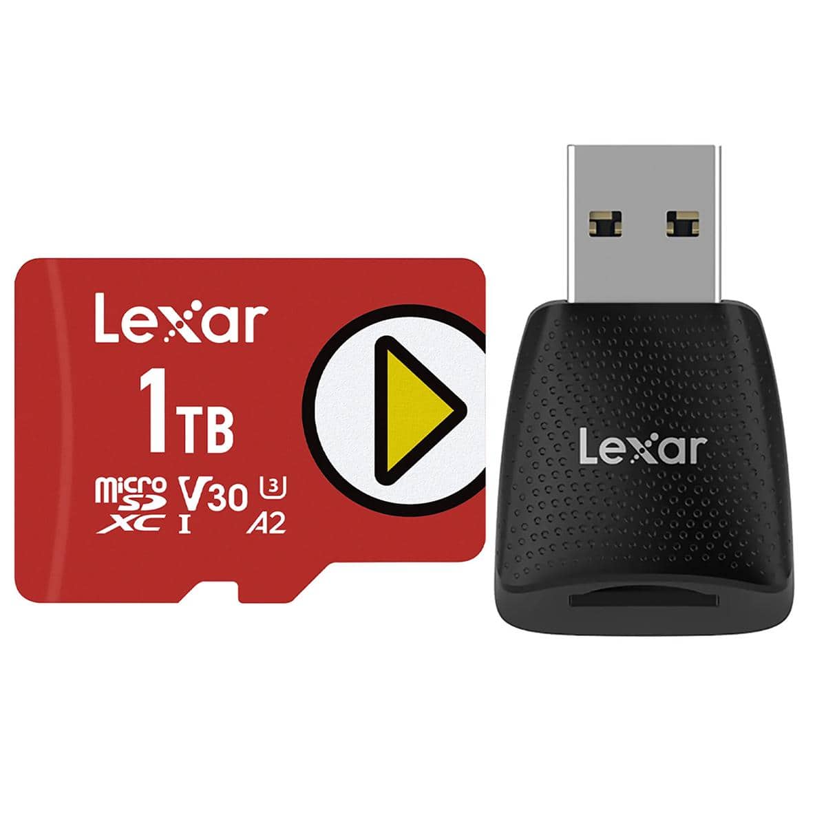 Lexar - PLAY 1TB UHS-I V30 A2 microSDXC Memory Card, Bundle with microSD USB 3.2 Gen 1 Type-A Card Reader price history on PriceWatchPro