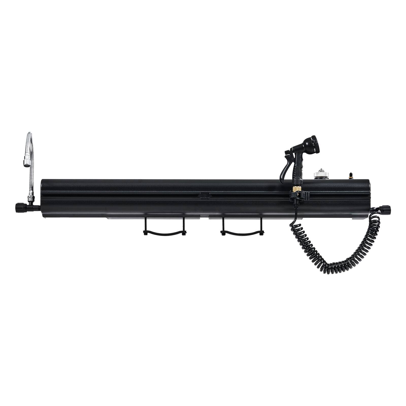Alt View 5. VEVOR - Roof Rack Water Tank, 4.5 Gal, Multi-Dispensing Outdoor Tank with 2 Splash-Guard Panels & T-slot, High-Capacity Aluminum - Black.