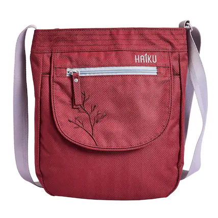 Front. Haiku - Haiku Jaunt RFID Blocking Crossbody - Rosewood.