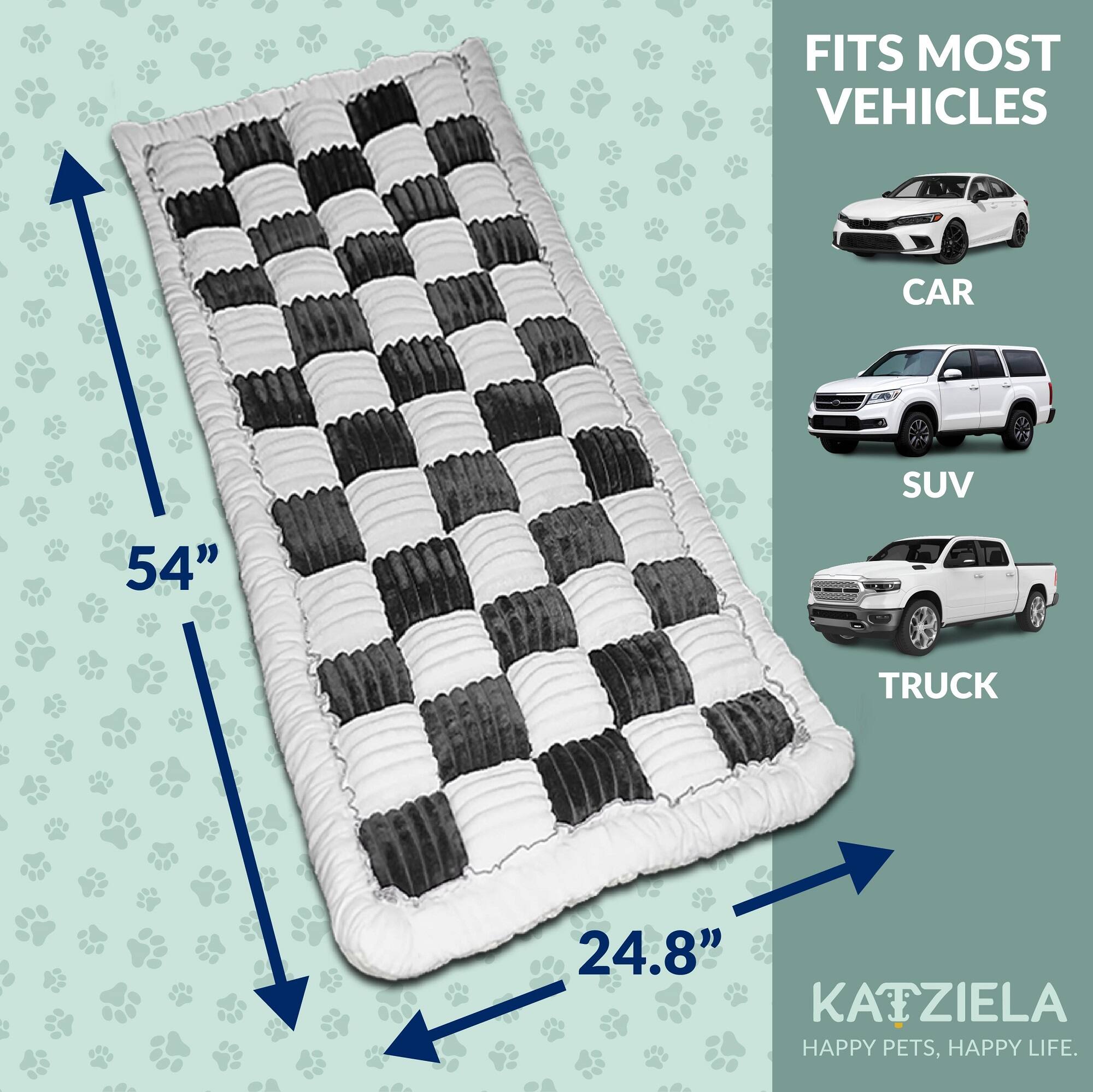 FITS MOST VEHICLES  
CAR  
SUV  
TRUCK  

54"  
24.8"  

KAIZIELA  
HAPPY PETS, HAPPY LIFE.