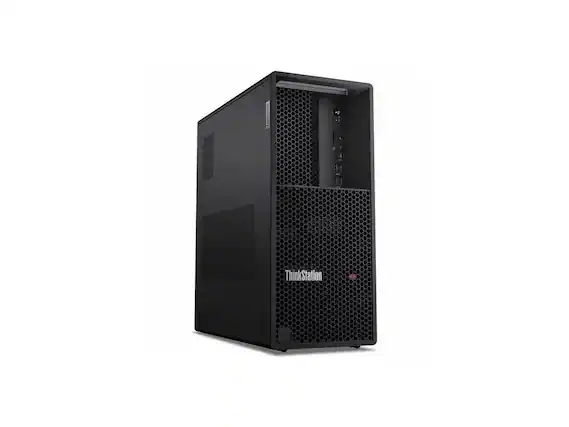Front. Lenovo - Lenovo ThinkStation P3 Gen 2 30HT0053US Workstation - 1 x Intel Core Ultra 7 265 - vPro Technology - 16 GB - 512 GB SSD - Black.