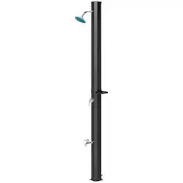 Outsunny - Slolar Heated Outdoor Shower, 9.2 Gallon Outdoor Solar Shower for Backyard, Poolside - Black