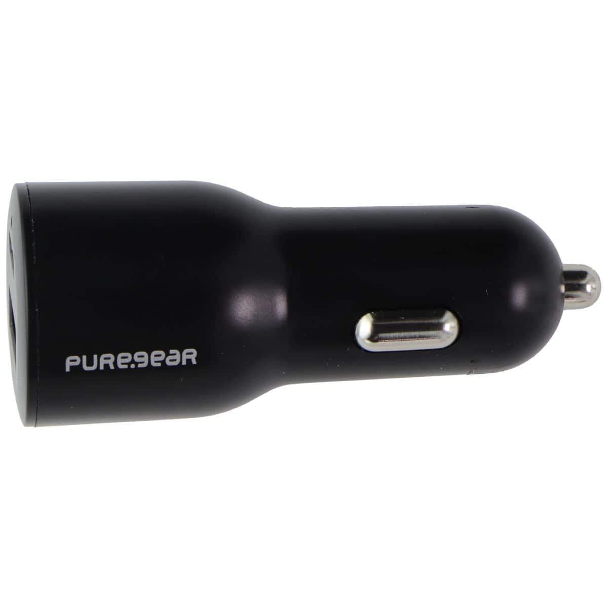 PureGear - LightSpeed 42W car charger with USB-C PD and USB-A ports - Black