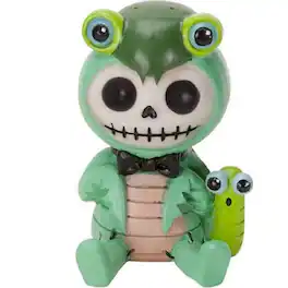 Pacific Trading - Furrybones Manny The Praying Mantis Skeleton in Costume Figurine - Green