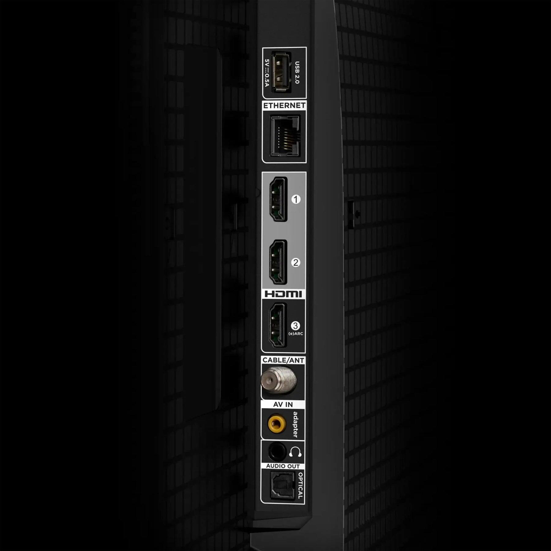 1. USB 2.0
2. ETHERNET
3. HDMI
4. ARC CABLE/ANT
5. AV IN adapter
6. AUDIO OUT OPTICAL