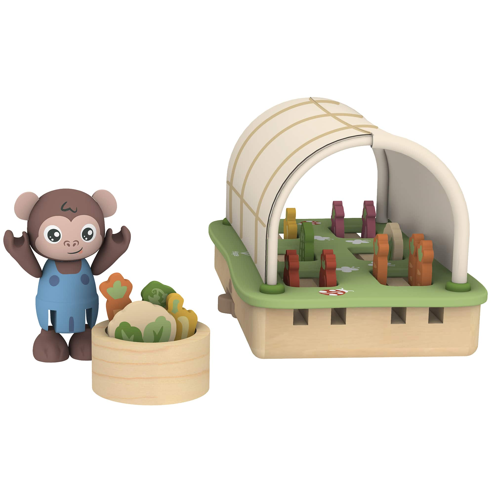 Hape Hape: Organic Greenhouse Set 10pc Wooden,Ages 3+ G6943478037472 ...