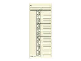 TOPS - Time Cards for Acroprint 125, 150, 175, ES700, ES900, ESP180, Amano PIX, TCX Series Time Clock, 500/Box (1260) - Beige