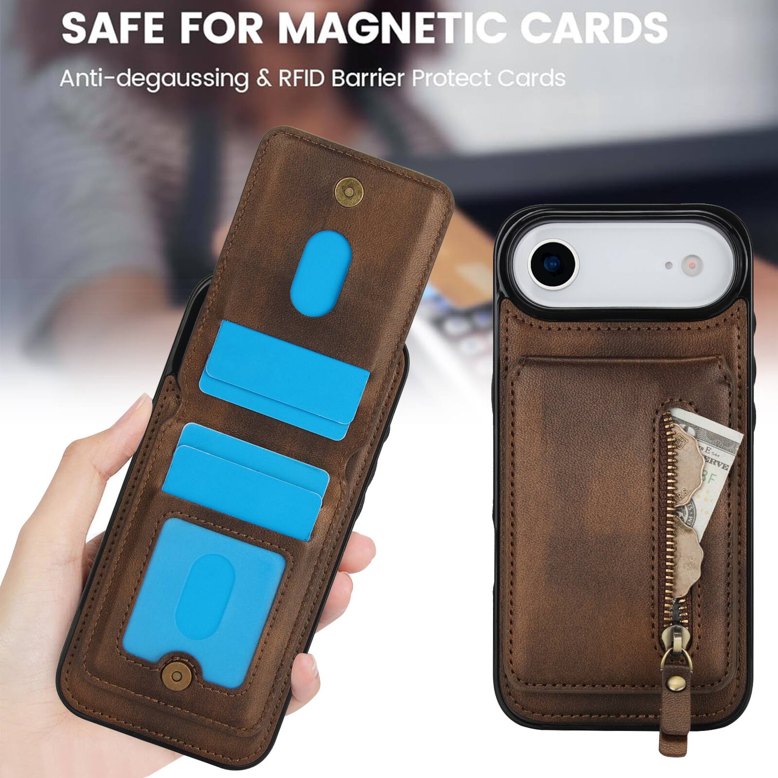 SAFE FOR MAGNETIC CARDS  
Anti-degaussing & RFID Barrier Protect Cards