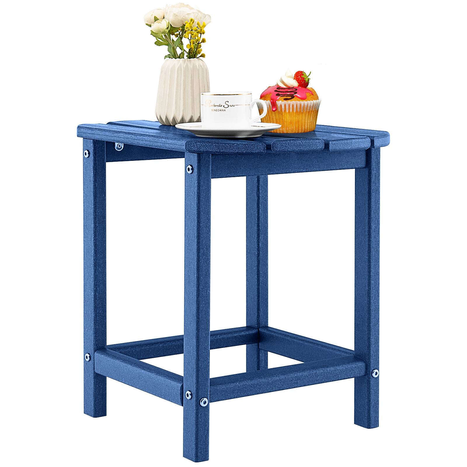 Alt View 9. Gymax - Gymax 2 PCS 18'' Patio Adirondack Side Table Weather Resistant HDPE Garden Navy - Blue.