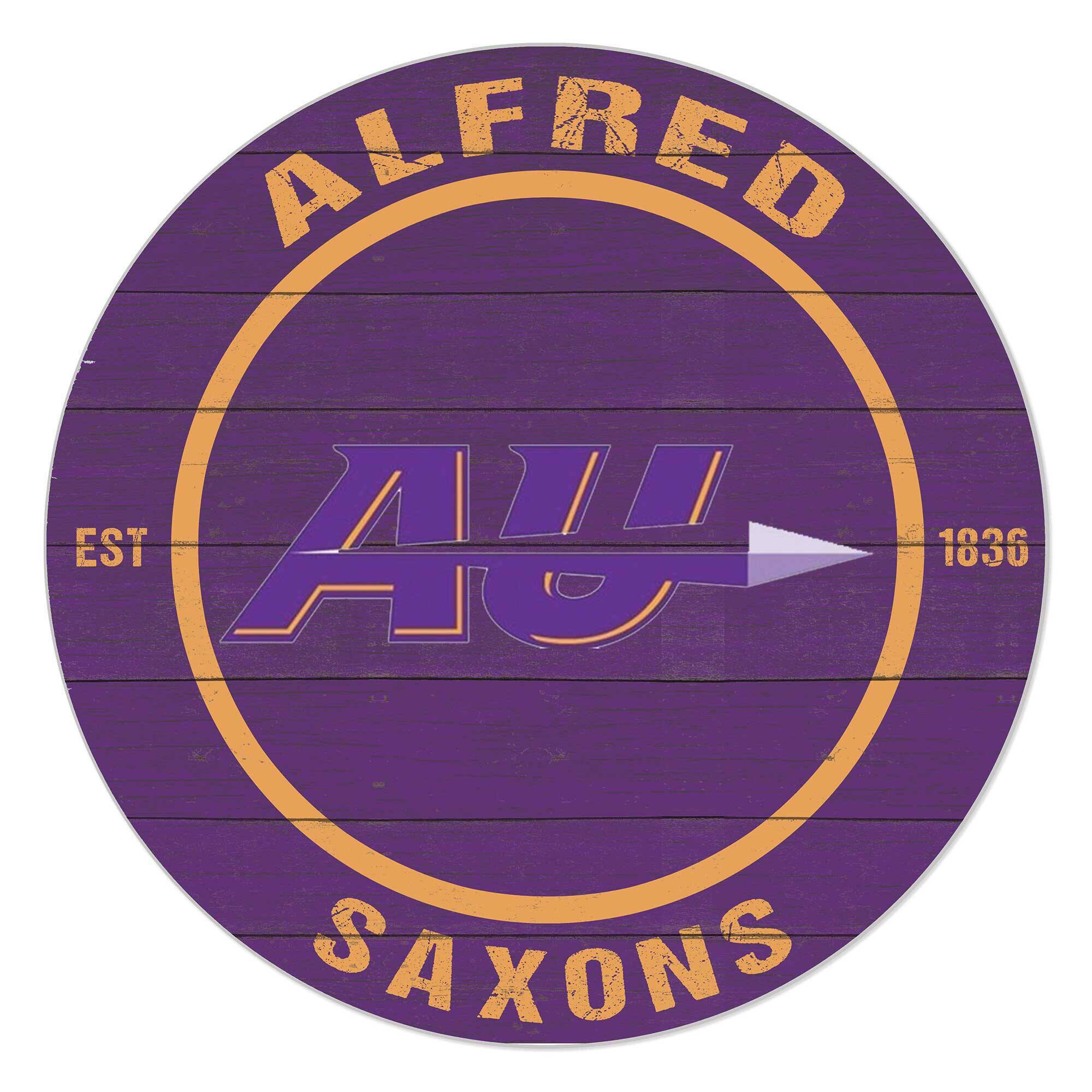 Alfred University Saxons 20'' x 20'' Indoor/Outdoor Team Color Circle Sign