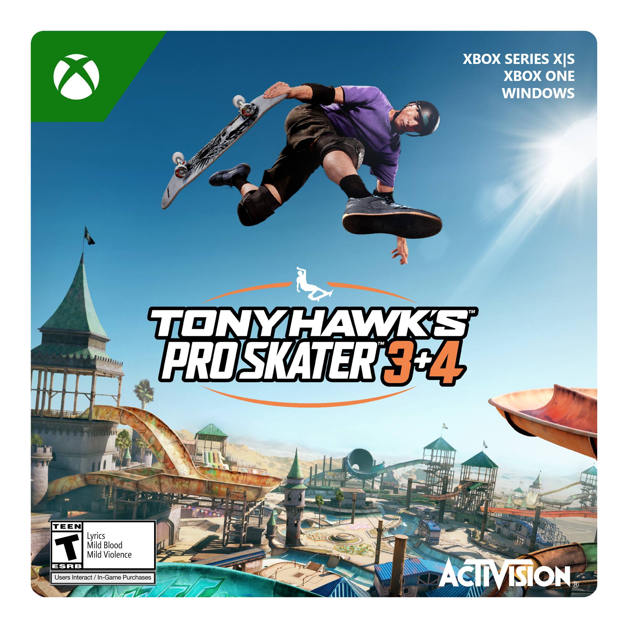 Xbox Series X|S Tony Hawk's Pro Skater 3+4 Teen Rating Mild Blood, Mild Violence ESRB Users Interact/In-Game Purchases Activision - T (Teen 13+)