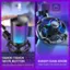 The image features two microphones, one with a quick-touch mute button and the other with a handy gain knob. The quick-touch mute button allows for easy muting and unmuting in just one second, while the handy gain knob helps adjust the mic volume to the desired level.