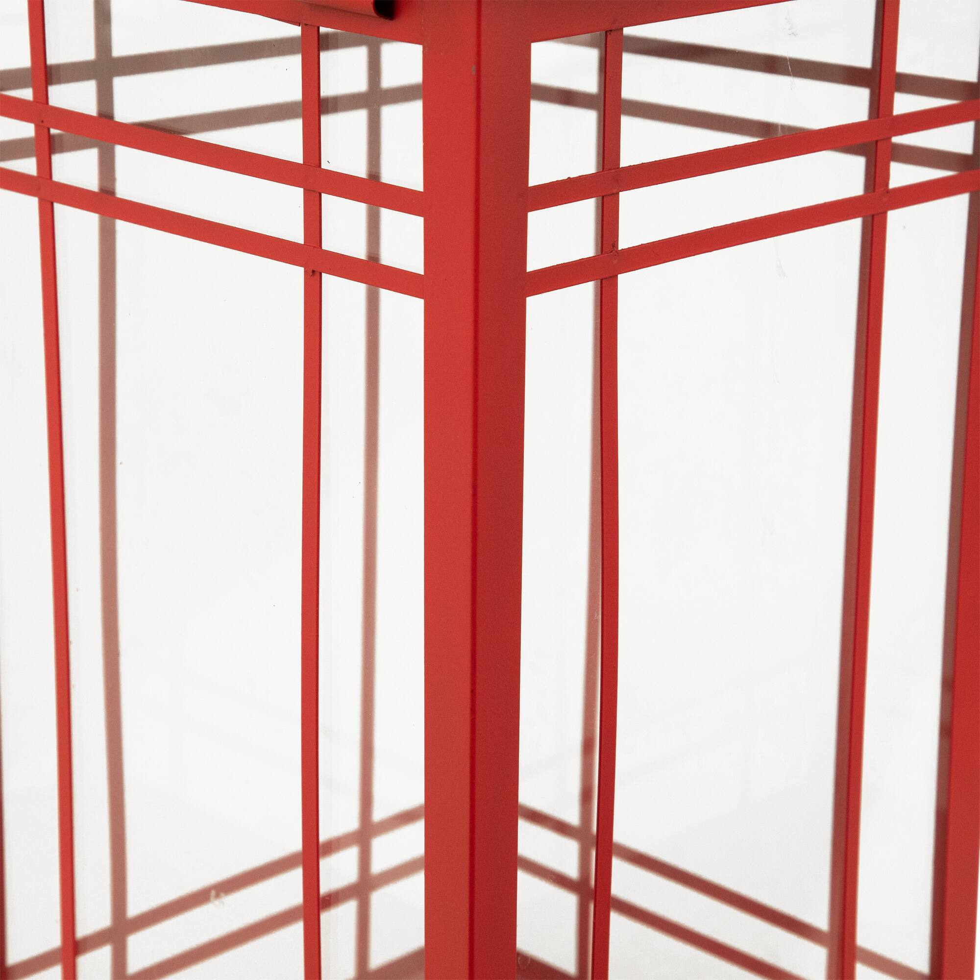 Alt View 10. Northlight - Mission Style Metal Candle Lanterns - 19.5" - Red - Set of 3 - Red.