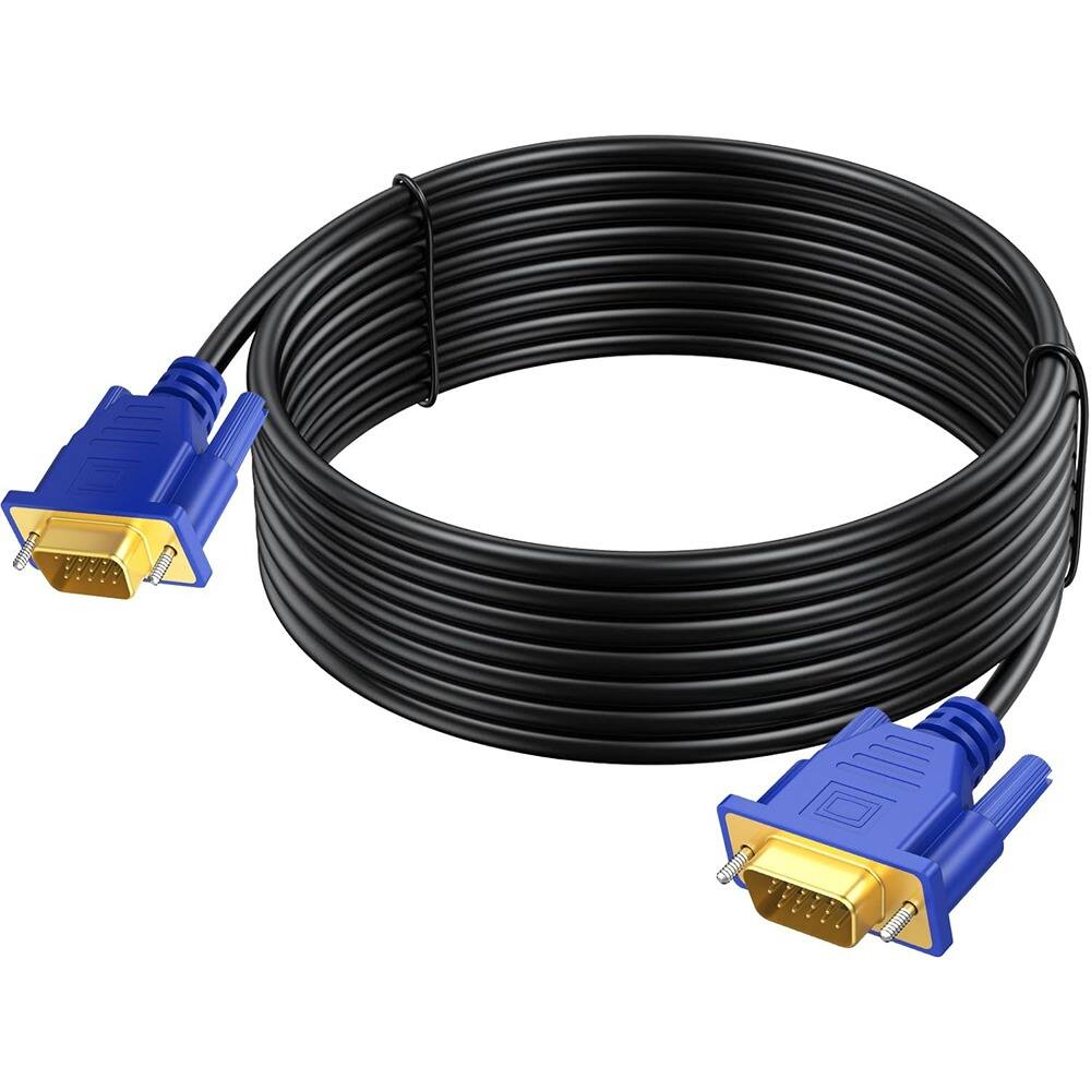 Front. PARKER SLATER - VGA Cable 15ft – HD15 Male to Male, 1080P Full HD, Black.